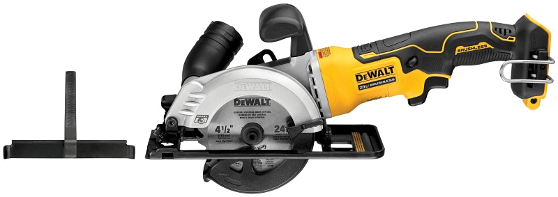 DEWALT DCS571B Circular Saw, Tool Only, 20 V, 4-1/2 in Dia Blade, 45, 90 deg Bevel