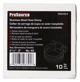 ProSource HCRAN40 Interlocked Hose Clamp, Stainless Steel, Stainless Steel, Pack of 10