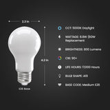Feit Enhance A19 E26 (Medium) LED Bulb Daylight 60 Watt Equivalence 4 pk