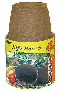 Jiffy JP506 Round Peat Pot, 6/PK