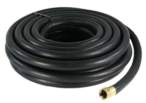 Abbott Rubber 1112-0750-50 Water Hose Assembly, 3/4 in, 50 ft L, Male x Female GHT, Rubber, Black