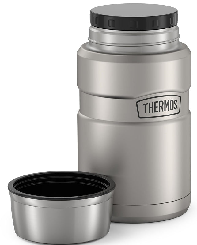 Thermos STAINLESS KING Series SK3020MSTRI4 Vacuum Insulated Food Jar, 24 oz Capacity, Stainless Steel, Matte Steel