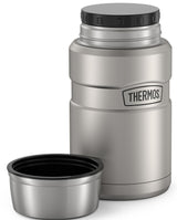 Thermos STAINLESS KING Series SK3020MSTRI4 Vacuum Insulated Food Jar, 24 oz Capacity, Stainless Steel, Matte Steel