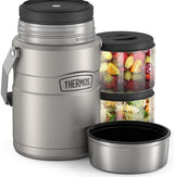 Thermos BIG BOSS STAINLESS KING SK3030MSTRI4 Vacuum Insulated Food Jar with Inner Container, 47 oz Capacity, 5.3 in L