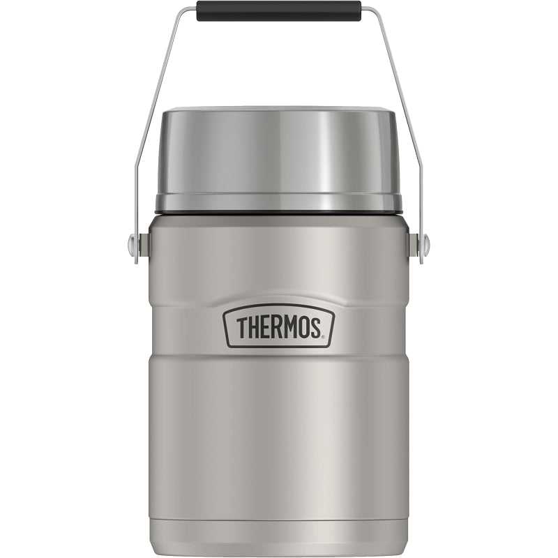 Thermos BIG BOSS STAINLESS KING Series SK3030MSTRI4 Vacuum Insulated Food Jar with Inner Container, 47 oz Capacity