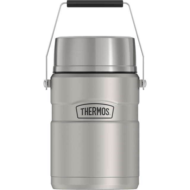 Thermos BIG BOSS STAINLESS KING Series SK3030MSTRI4 Vacuum Insulated Food Jar with Inner Container, 47 oz Capacity