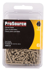 ProSource NTP-077-PS Panel Nail, 16D, 1 in L, Steel, Painted, Flat Head, Ring Shank, Tan, 171 lb, Pack of 5