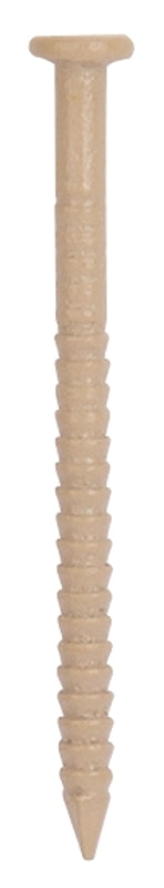 ProSource NTP-077-PS Panel Nail, 16D, 1 in L, Steel, Painted, Flat Head, Ring Shank, Tan, 171 lb, Pack of 5