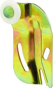 Prime-Line N 6508 Roller Assembly, 3/4 in Dia Roller, 1/4 in W Roller, Nylon, Brown, 1-Roller, 50 lb, Side