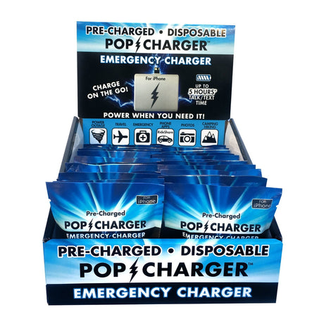 Zorbitz Pop Charger White Pop Emergency USB-C and Micro-USB For Smartphones 2 ft. L, Pack of 24