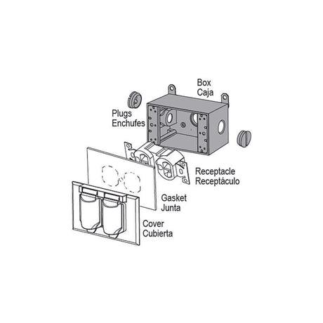 Sigma Engineered Solutions New Work 25.5 cu in Rectangle Metallic 1 gang Weatherproof Box Gray