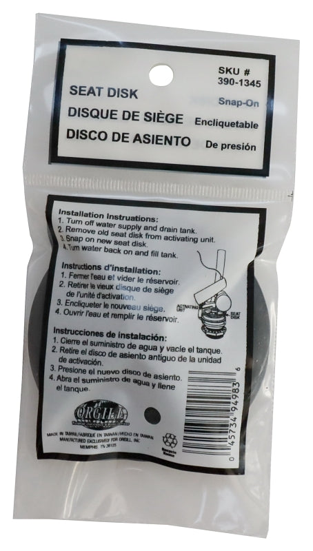 ProSource PMB-176 Flush Valve Seat Disc, Specifications: 3-1/4 in, Black