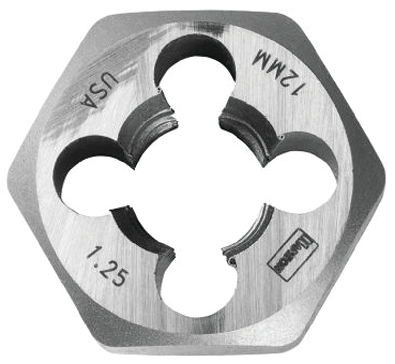 Irwin Hanson 9744 Metric Die, M12-1.75 Thread, Right Hand Thread, HCS