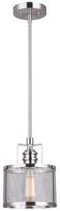 Canarm BECKETT Series IPL626A01BN Pendant Light, 120 V, 1-Lamp, Metal Fixture, Brushed Nickel Fixture