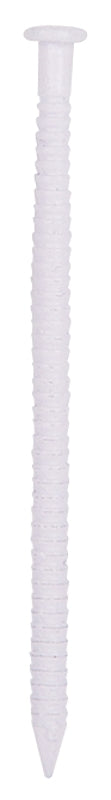 ProSource NTP-082-PS Panel Nail, 15D, 1-5/8 in L, Steel, Painted, Flat Head, Ring Shank, White, 171 lb, Pack of 5