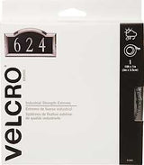 VELCRO Brand 91365 Hook and Loop Fastener, 1 in W, 10 ft L, Nylon, Titanium, Rubber Adhesive