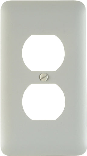 Amerelle Devon Series 935DW Wallplate, 5 in L, 2-13/16 in W, 1-Gang, Steel, White, Screw Mounting