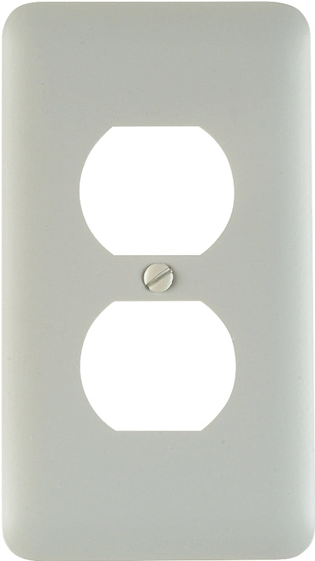 Amerelle Devon Series 935DW Wallplate, 5 in L, 2-13/16 in W, 1-Gang, Steel, White, Screw Mounting