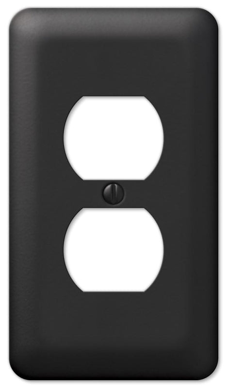Amerelle Devon 935DBK Series Wallplate, Duplex, 5 in L, 2-13/16 in W, 1-Gang, Steel, Black, Pack of 6