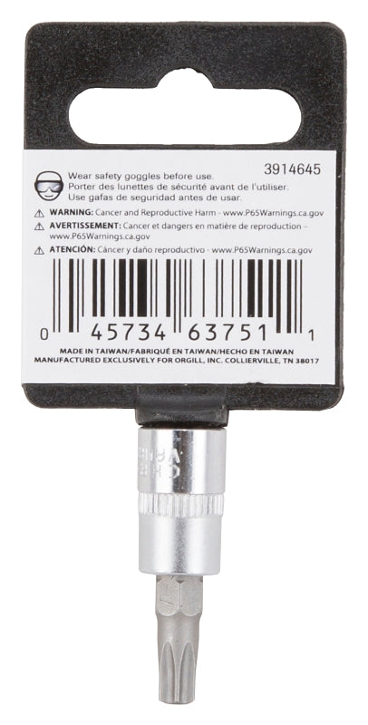 Vulcan 55050030SD Star Bit Socket, T30 Tip, Chrome