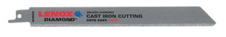 Lenox Diamond 10833800RDG Reciprocating Saw Blade, 3/4 in W, 8 in L, Diamond Cutting Edge