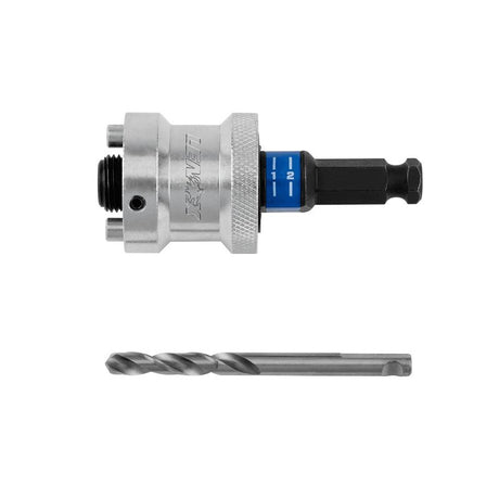 Lenox SNAP-BACK LXAH9912PBM Quick Change Hole Saw Arbor, 1/2 in Shank, 1-1/4 to 6 in Dia Bit, Hex Shank