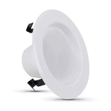 Feit Electric LEDR4/4WYCA Recessed Downlight, 7.2 W, 120 V, LED Lamp, Aluminum, White