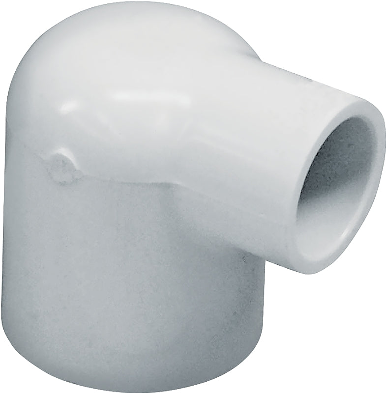 IPEX 435536 Reducing Pipe Elbow, 1 x 1/2 in, Slip x Slip, 90 deg Angle, PVC, White, SCH 40 Schedule
