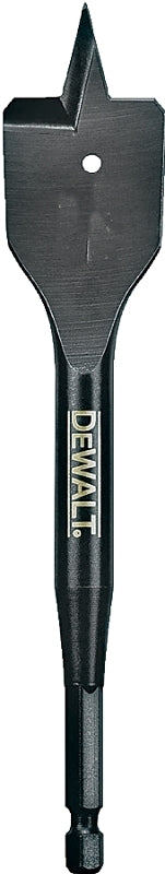 DEWALT DW1584 Spade Drill Bit, 1-1/4 in Dia, 6 in OAL, 1/4 in Dia Shank, Hex Shank