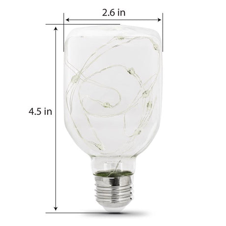 Feit Square E26 (Medium) LED Bulb Multi-Colored 1 Watt Equivalence 1 pk