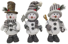 Hometown Holidays 49705 Plush Christmas Standing Snowman Toy, Pack of 12