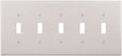 Eaton PJ5W Wallplate, 10-1/2 in L, 4.88 in W, 5-Gang, Polycarbonate, White, High-Gloss