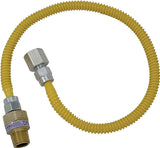 BrassCraft ProCoat Series CSSL54-36 Gas Connector, 36 in L, 1/2 x 1/2 in, Stainless Steel, -40 to 150 deg F Temperature
