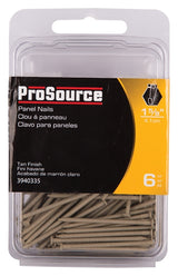 ProSource NTP-085-PS Panel Nail, 15D, 1-5/8 in L, Steel, Painted, Flat Head, Ring Shank, Tan, 171 lb, Pack of 5