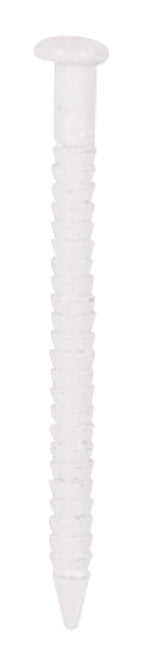 ProSource NTP-158-PS Panel Nail, 16D, 1 in L, Steel, Painted, Flat Head, Ring Shank, White, Pack of 4