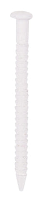 ProSource NTP-158-PS Panel Nail, 16D, 1 in L, Steel, Painted, Flat Head, Ring Shank, White, Pack of 4