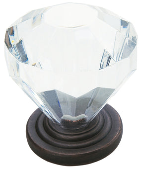 Amerock Classics Series 14303ORB Cabinet Knob, 1-3/8 in Projection, Acrylic/Zinc, Oil-Rubbed Bronze