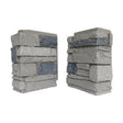 DuraKwik Stone 308ATC Siding Corner, 13 in L, 10 in W, 4 in Thick, Interlocking Edge, Ledgestone Profile, Arizona Trail