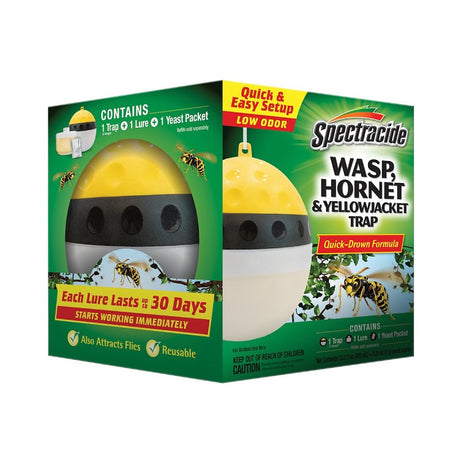 Spectracide HG-97406 Wasp, Hornet and Yellow Jacket Trap, Liquid, Apple, 400 mL