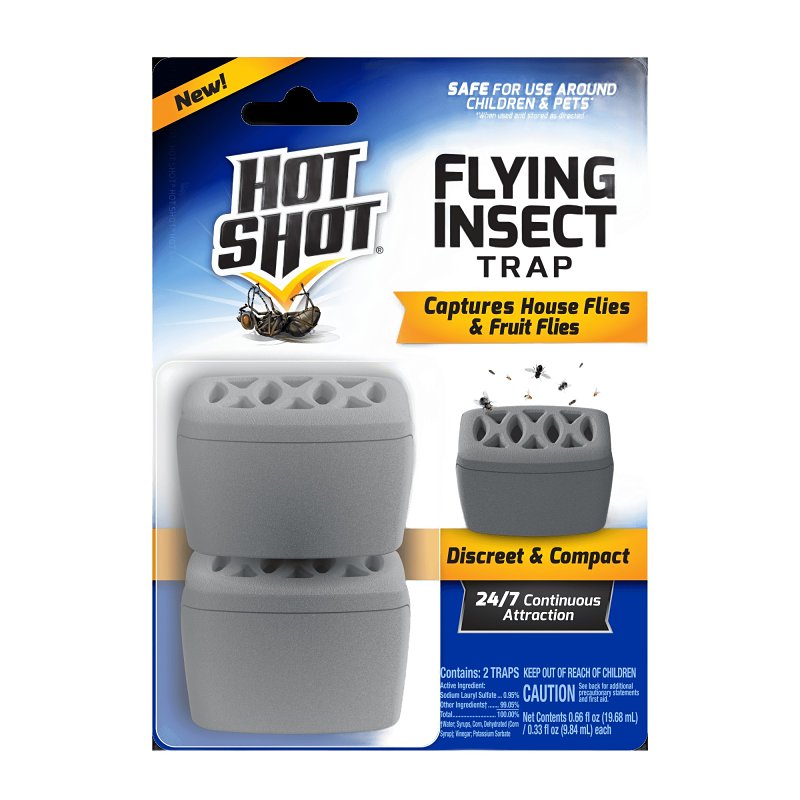 Hot Shot HG-97410 Flying Insect Trap, Liquid, Home, Pack of 6
