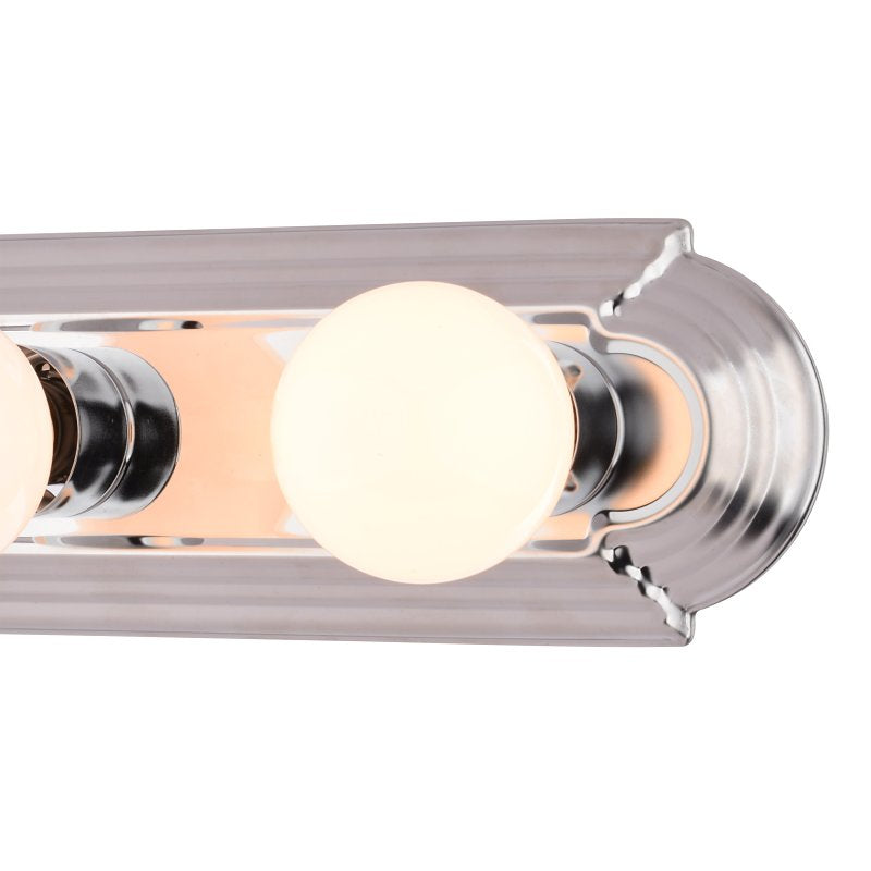 Boston Harbor 046043-CHROME Vanity Bar Fixture, 100 W, 3-Lamp, G Lamp, Steel Fixture, Polished Chrome Fixture