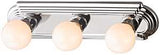 Boston Harbor 046043-CHROME Vanity Bar Fixture, 100 W, 3-Lamp, G Lamp, Steel Fixture, Polished Chrome Fixture