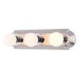 Boston Harbor 046043-CHROME Vanity Bar Fixture, 100 W, 3-Lamp, G Lamp, Steel Fixture, Polished Chrome Fixture