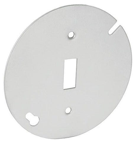 Southwire 54C42-UPC Pan Box Cover, 4 in Dia, 4 in W, Round, 1-Gang, Steel, Silver, Galvanized