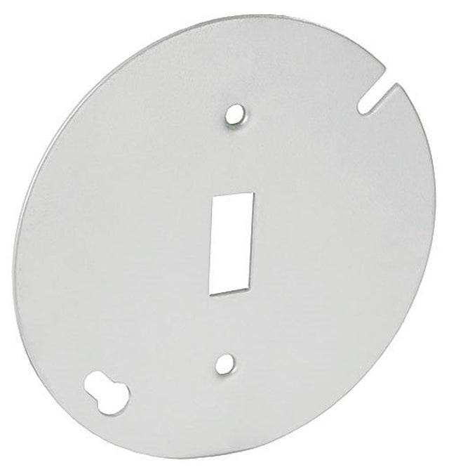 Southwire 54C42-UPC Pan Box Cover, 4 in Dia, 4 in W, Round, 1-Gang, Steel, Silver, Galvanized