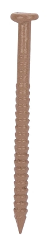 ProSource NTP-170-PS Panel Nail, 16D, 1 in L, Steel, Painted, Flat Head, Ring Shank, Oak, Pack of 4