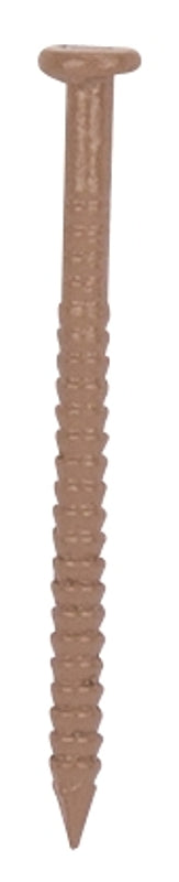 ProSource NTP-170-PS Panel Nail, 16D, 1 in L, Steel, Painted, Flat Head, Ring Shank, Oak, Pack of 4
