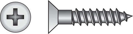 HILLMAN No. 8 X 3 in. L Phillips Zinc-Plated Coarse Wood Screws 100 pk