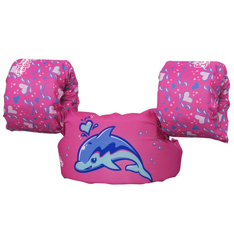 Bestway Puddle Jumper Series 9012P Little Dolphin Swimming Waistcoat, Polyester, Pink, For: 2 to 6 year Age Group