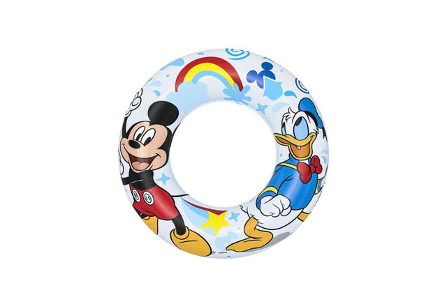 Bestway 91004 Mickey Mouse Clubhouse Swim Ring, Inflatable Profile, Ring, PVC, Multi-Color